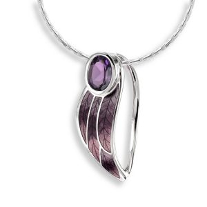 nicole-barr-sterling-silver-contoured-leaf-necklace-purple-amethyst-nn0164sc