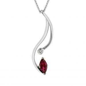 diamond and ruby pendant