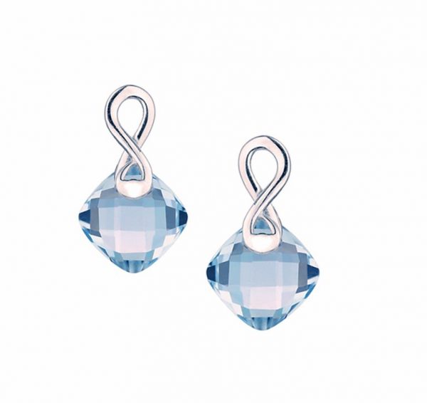 Amore blueberry zest 9ct white gold blue topaz earrings 8104WBT