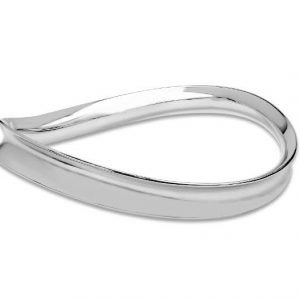 Janet Isherwood Jewellery 9ct White Gold Concaved Bangle  JIB004