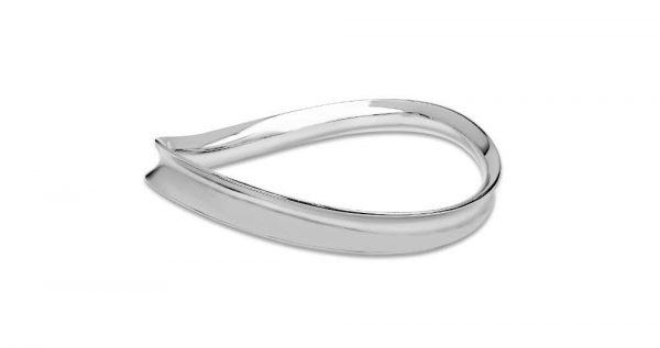 Janet Isherwood Jewellery 9ct White Gold Concaved Bangle  JIB004