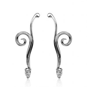 Janet Isherwood Jewellery 9ct white gold diamond earrrings JIE002