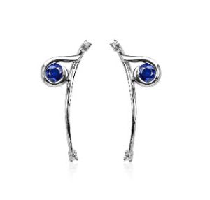 Janet Isherwood Jewellery Sapphire and diamond earrrings JIE001