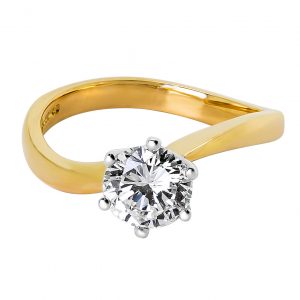 Janet Isherwood Jewellery solitaire diamond ring JIR018