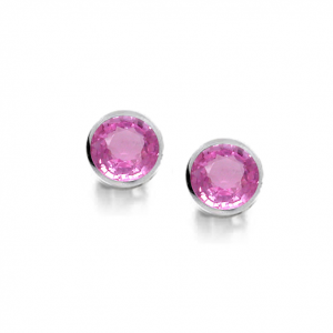 Diamond sapphire stud earrings