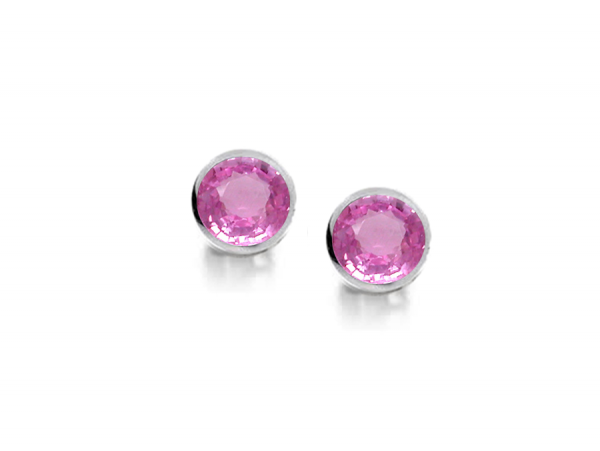 Diamond sapphire stud earrings