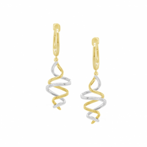 Two Tone Gold Interweave Earrings