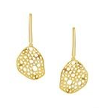 Fretwork open mesh earrings