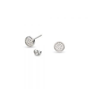 Pavé Round Stud Earrings