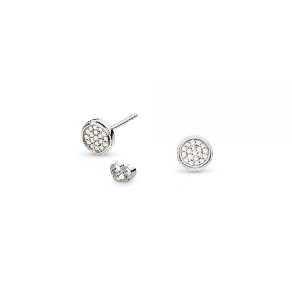 Pavé Round Stud Earrings