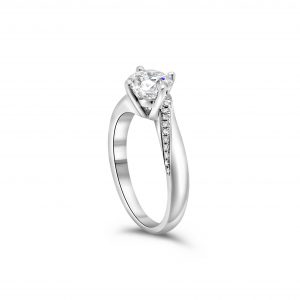 Janet Isherwood Jewellery platinum round brilliant diamond ring