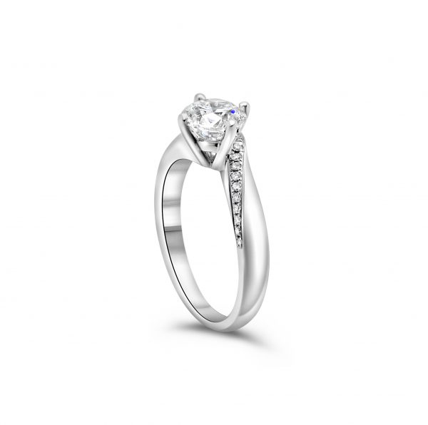Janet Isherwood Jewellery platinum round brilliant diamond ring