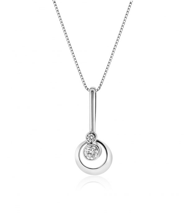 Janet Isherwood Jewellery 18ct white gold diamond pendant