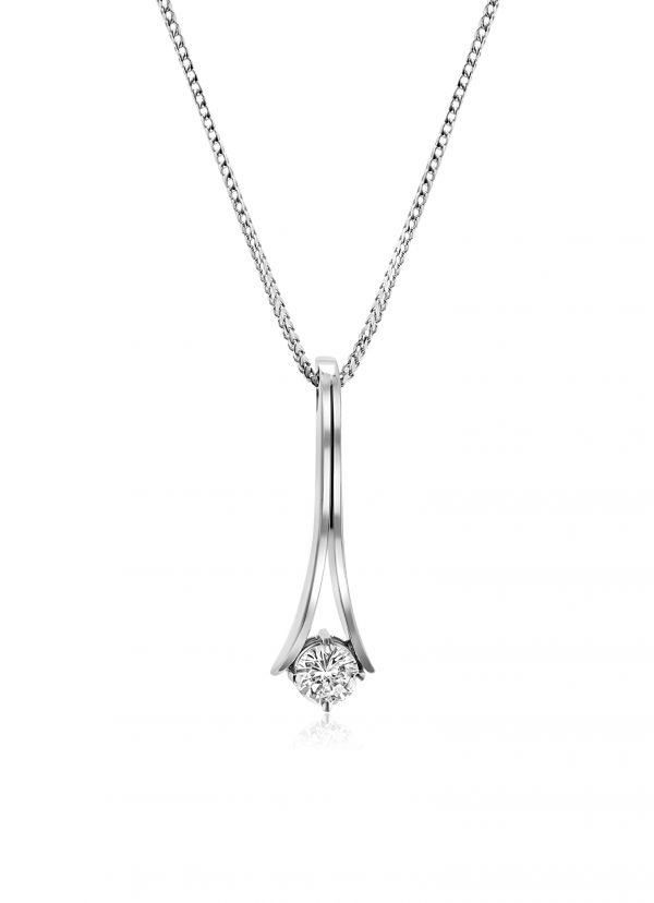Janet Isherwood Jewellery 18ct white gold diamond pendant
