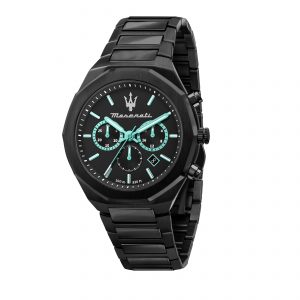 Maserati R8873644001 Stile Aqua Edition Chronograph Black PVD Watch