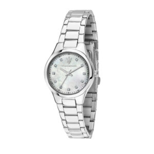 Maserati Ladies Attrazione Watch - White Mother of Pearl Dial with Stones